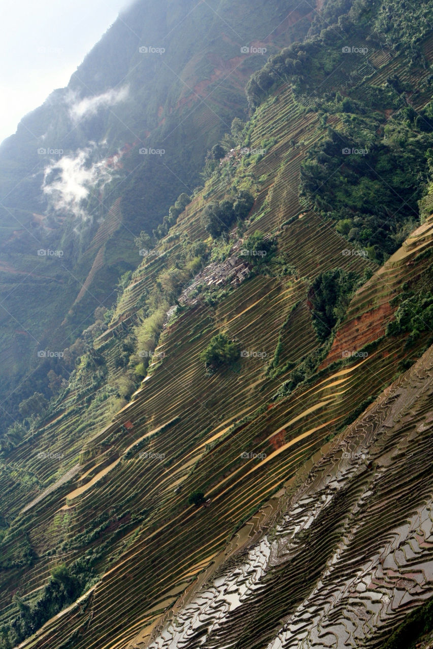 china chinese mountains fields by mengzishiliu