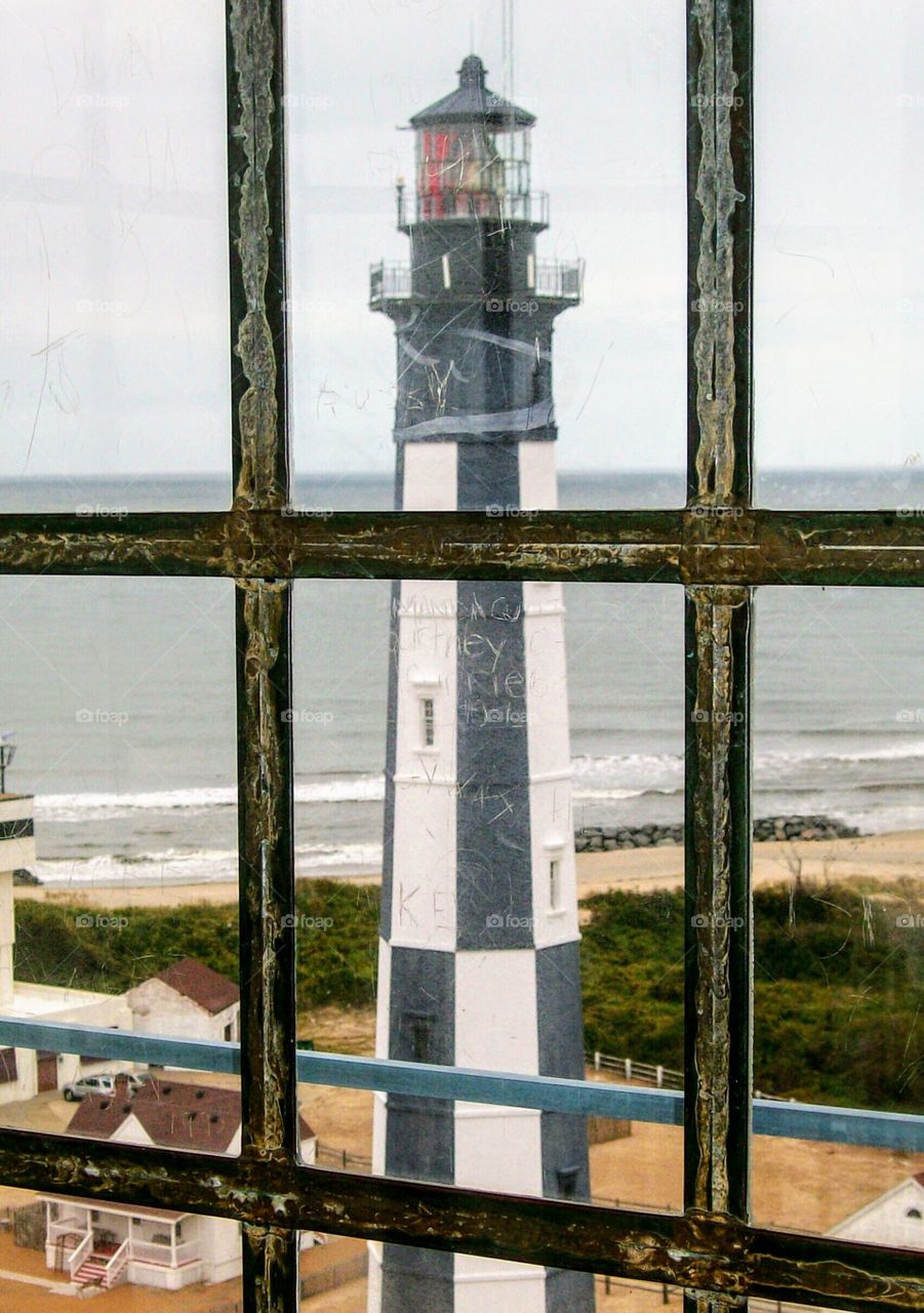 Lighthouse through the window