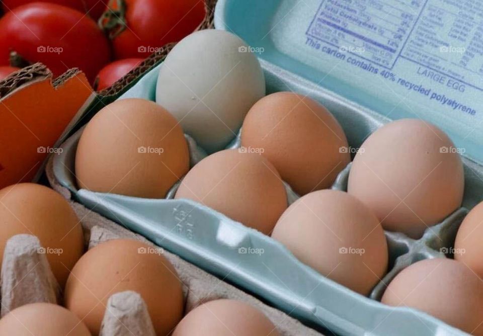 Eggs in carton