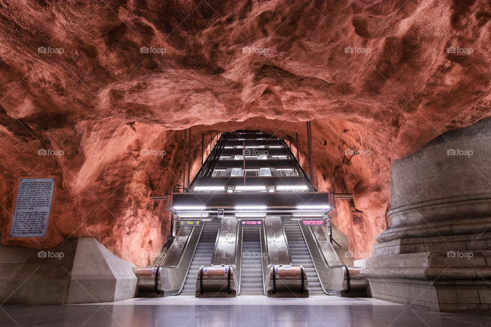 Beautiful Subway Station in Stockholm