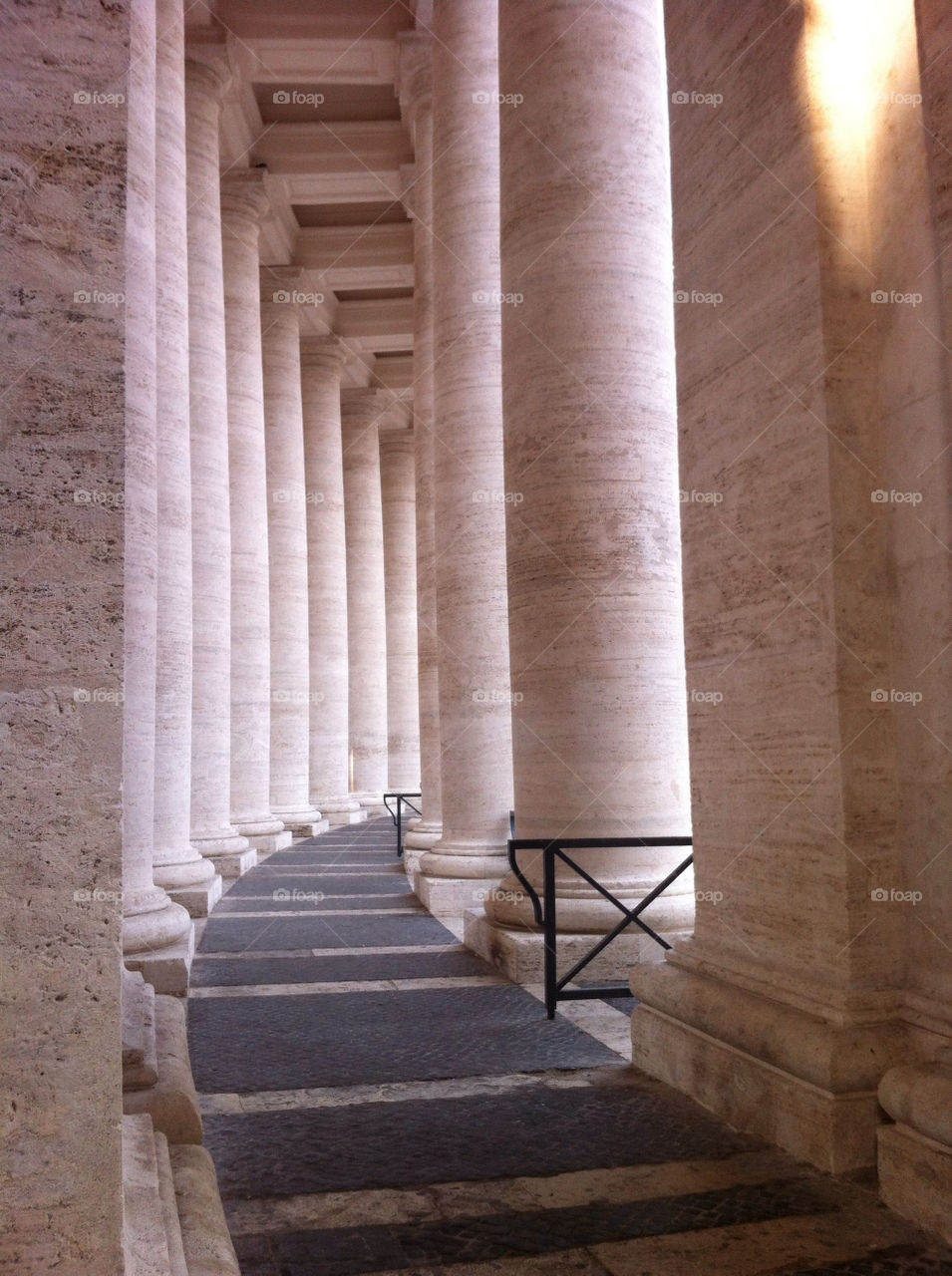 Columns and walkway at rome italy