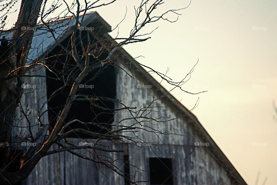 Old barn window