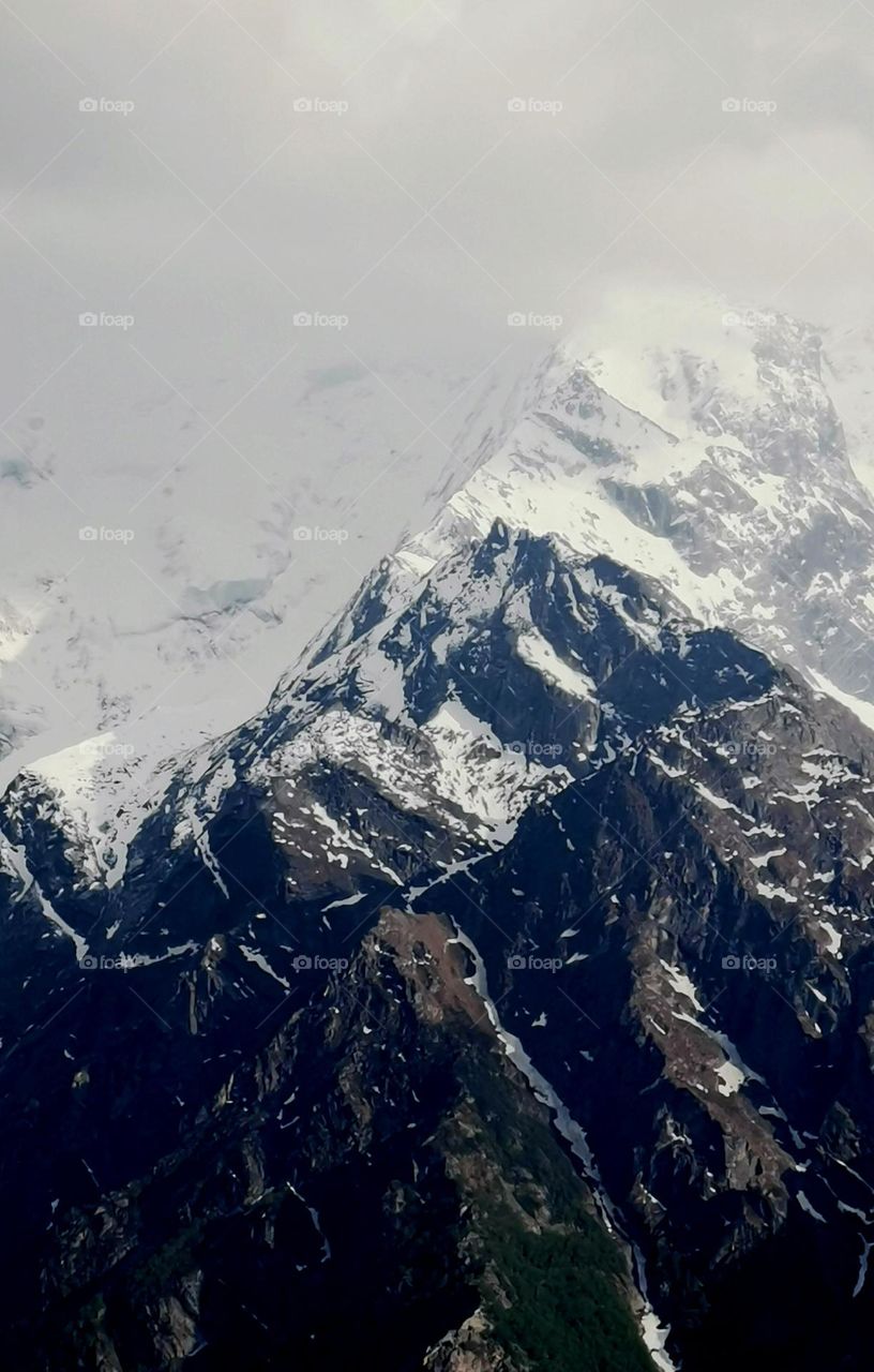 Cloudy weather on mountain
