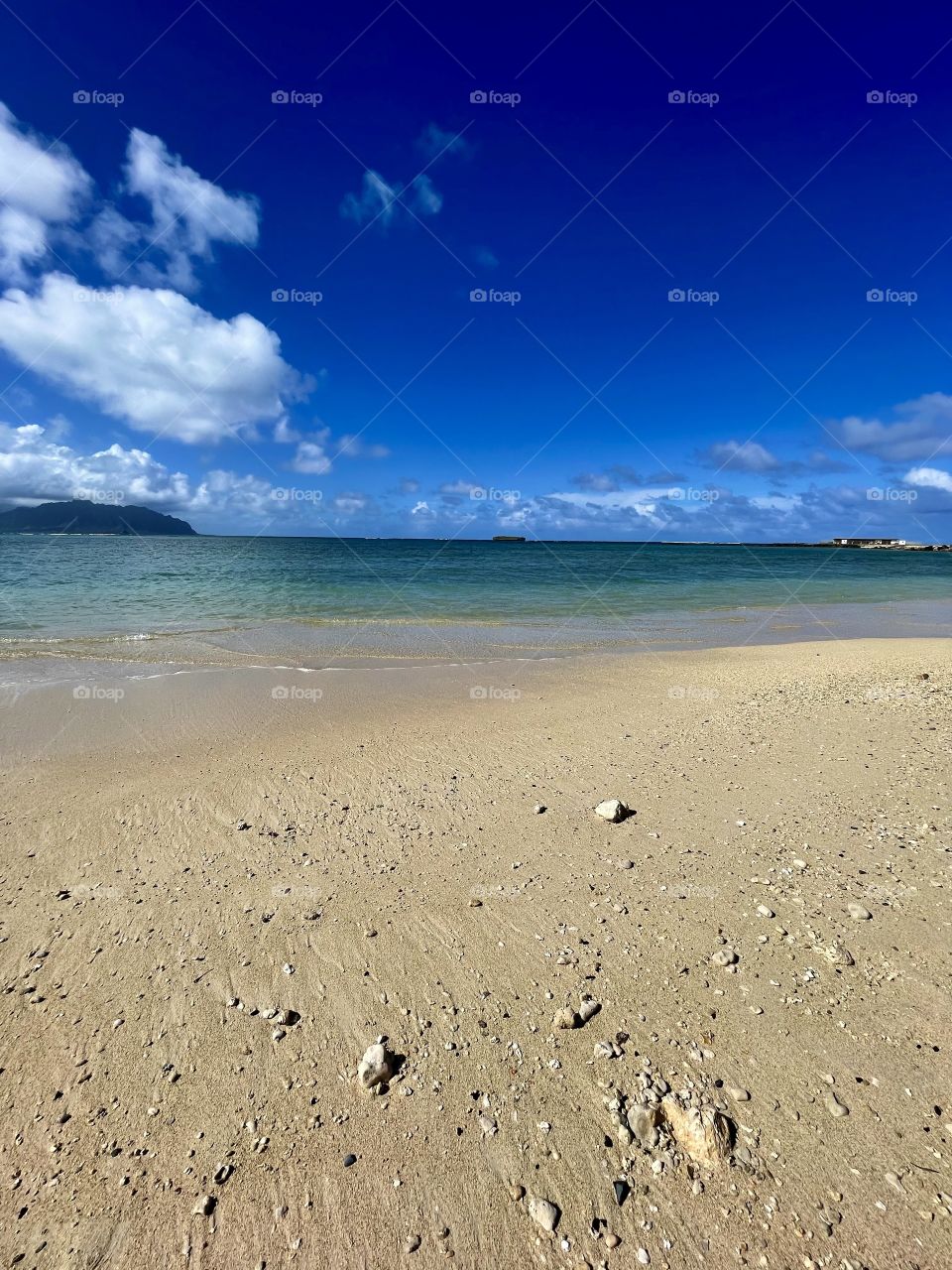 White rocks in the sand