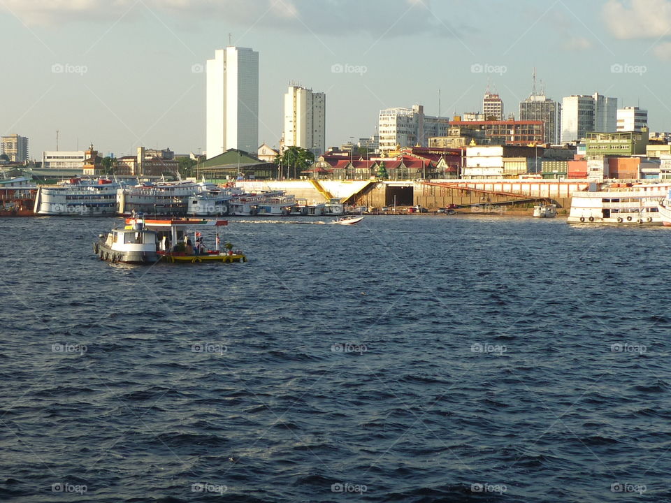 vista da cidade de Manaus do Rio Negro, Manaus-AM