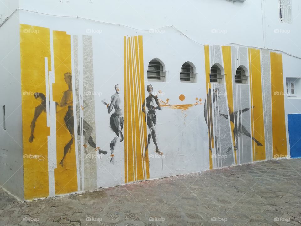 Beautiful piece of street art in Asilah, Morocco.