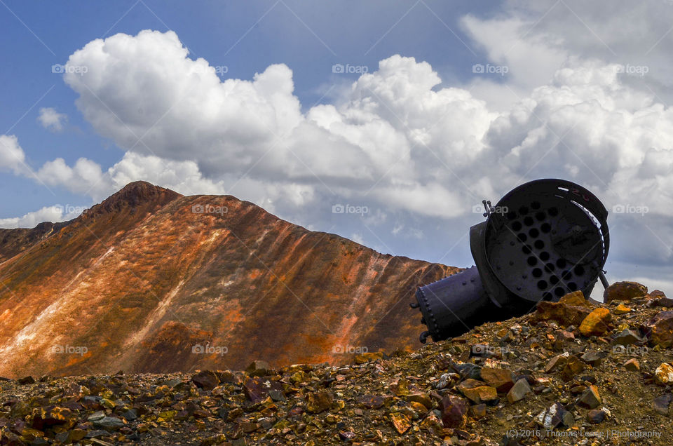 Early Mining Equipment in Ouray, CO