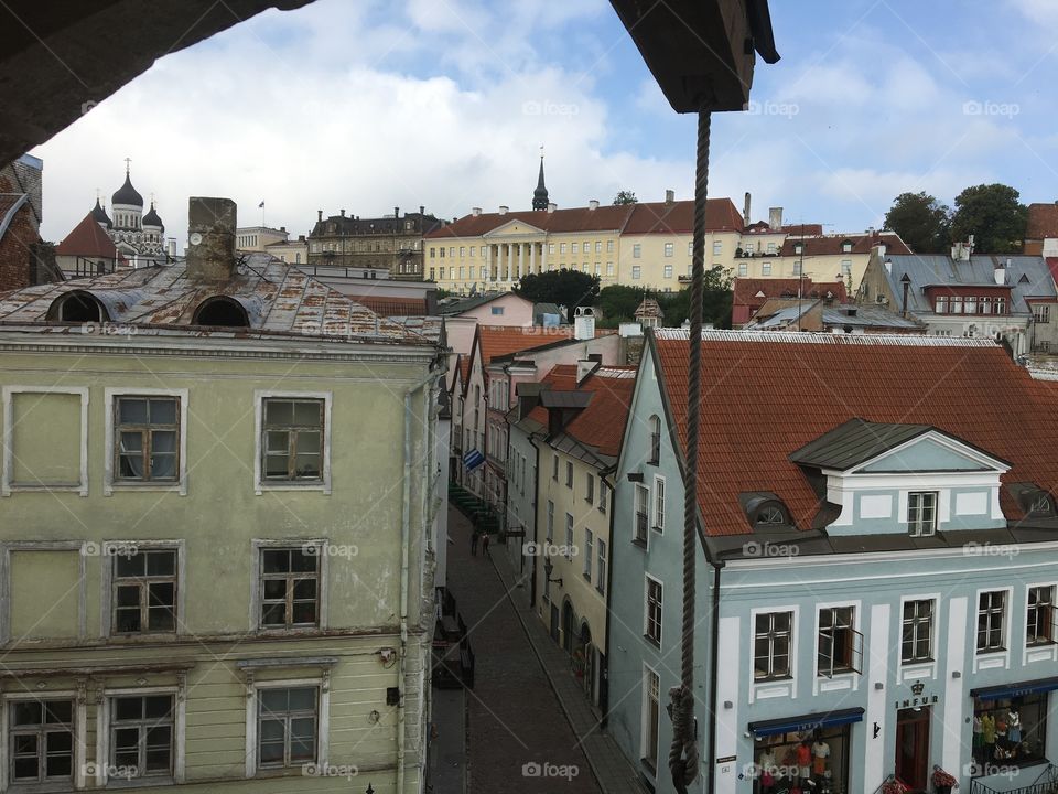 Town hall Tallinn viewpoint 