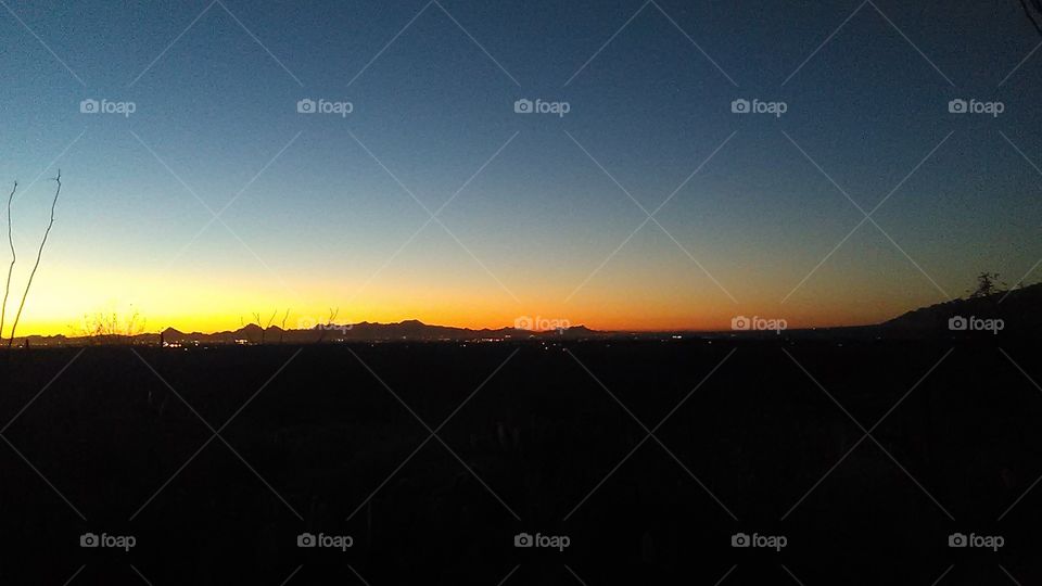 sunset in Tucson
