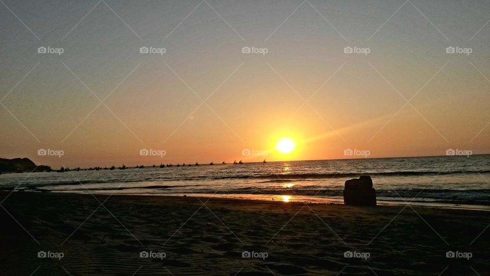 Mancora Beach Peru sunset