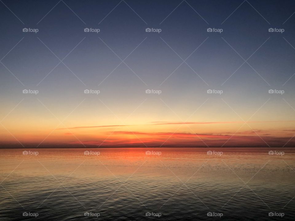 Beautiful sunset in Baltic Sea