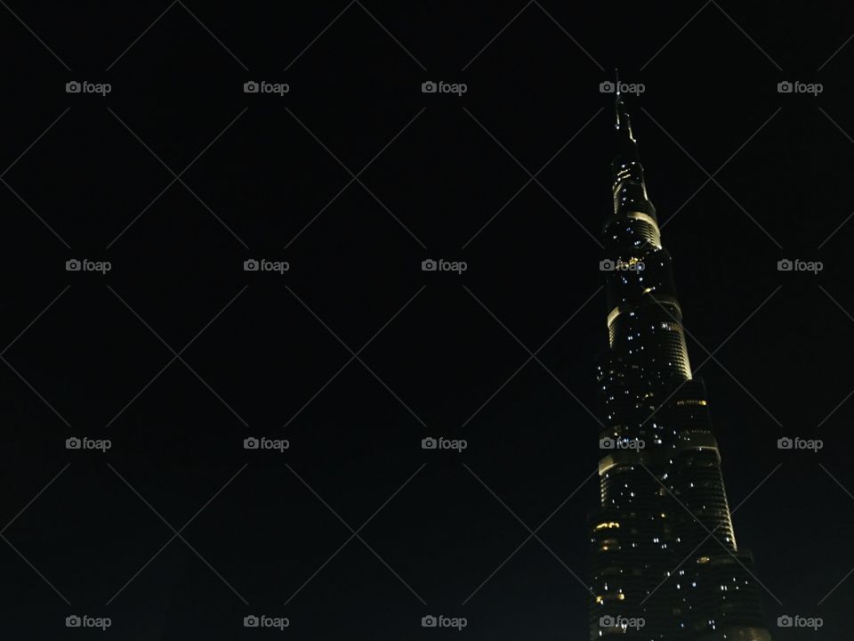 Night view of Burj Khalifa, Dubai