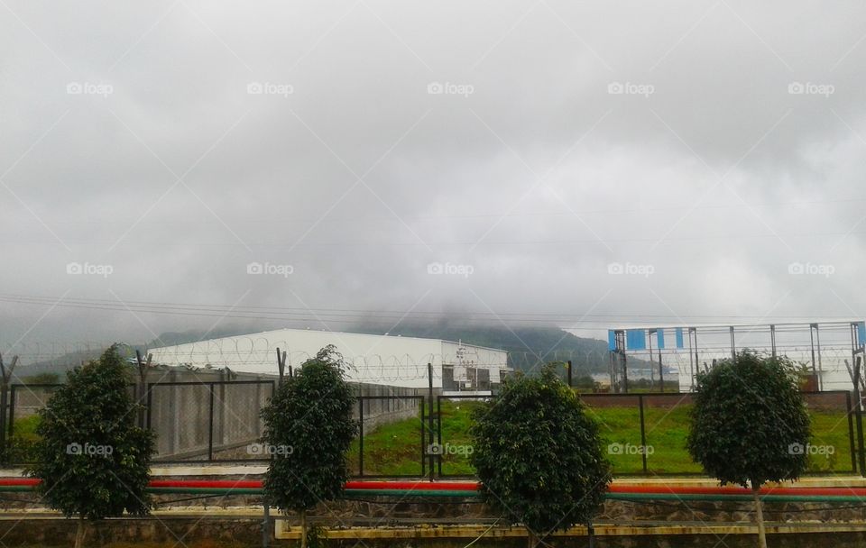 Industrial area outdoor nature view shot on camera