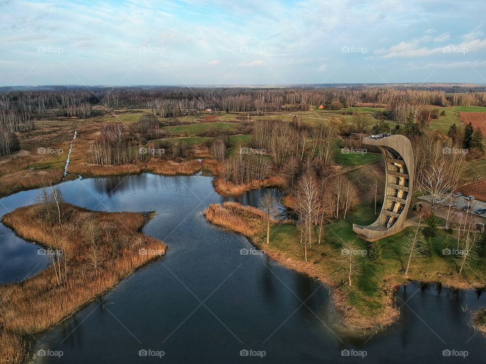 Beautiful landscape in Lithuania. The photo was taken with the drone.