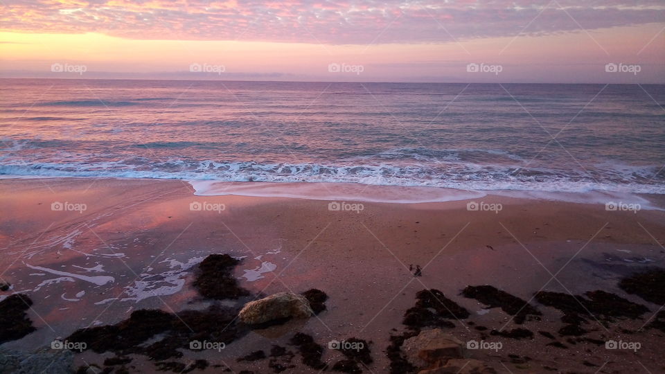 Закат.Море.Волны.Розовые.Красивый.