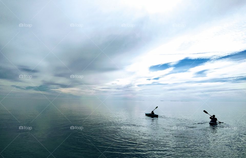 kayaking in Lake Michigan