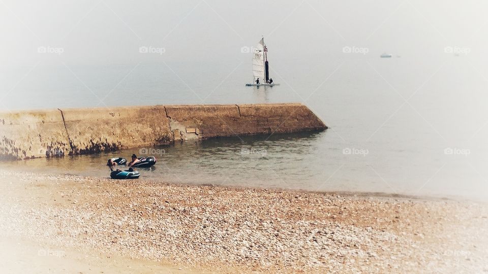 Calm day at the beach