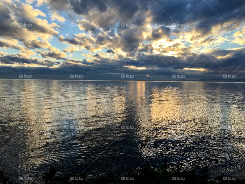 Dramatic sky over sea