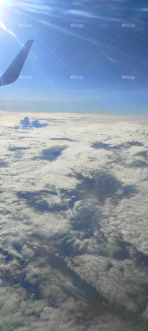 beautiful view of clouds from aeroplane.