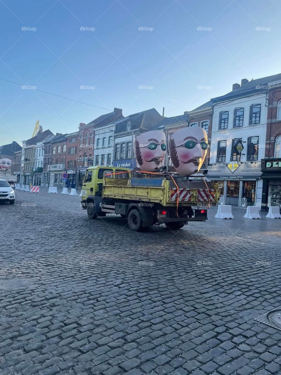 end of the carnival of Binche, belgium
