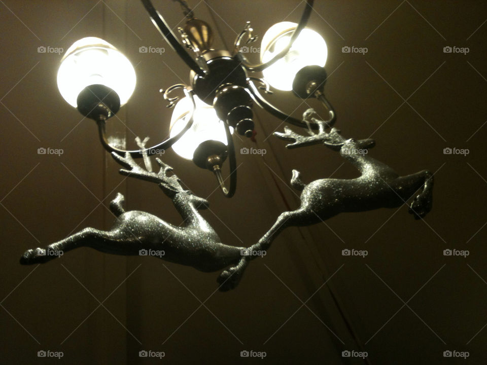 light christmas silver reindeer by gregmanchester