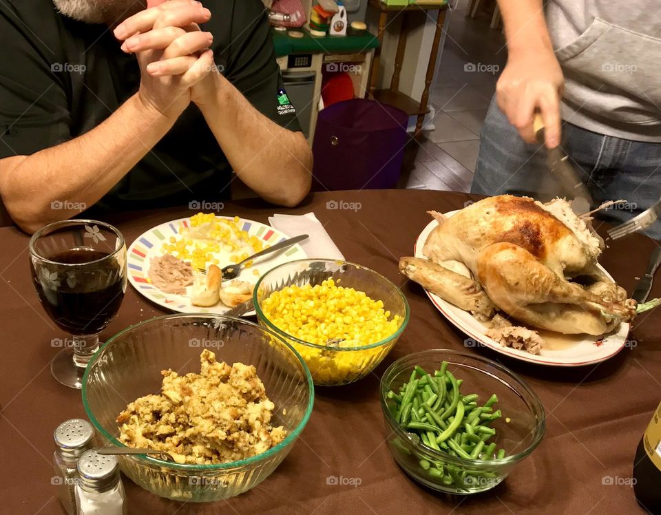 Sharing a family meal