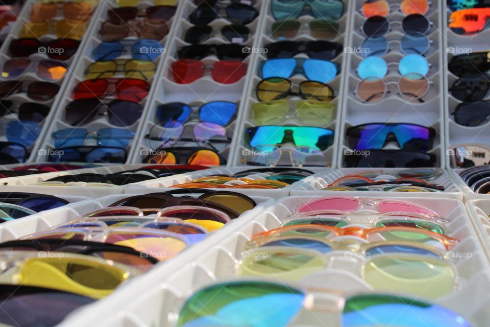 multicolored sunglasses