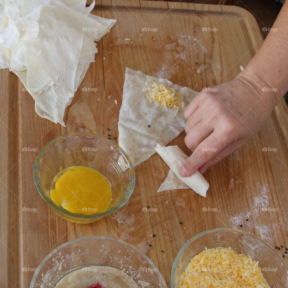 Baking one hand taking a photo with the other hand. 