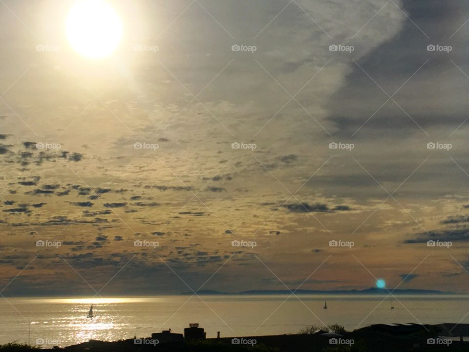 Unique Mottled Clouds Sunset