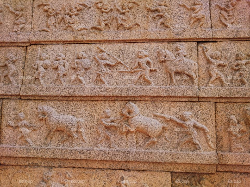 Mobile camera - Hampi - History - Female  Warriors -  Daily practice - Sword - Horse riding