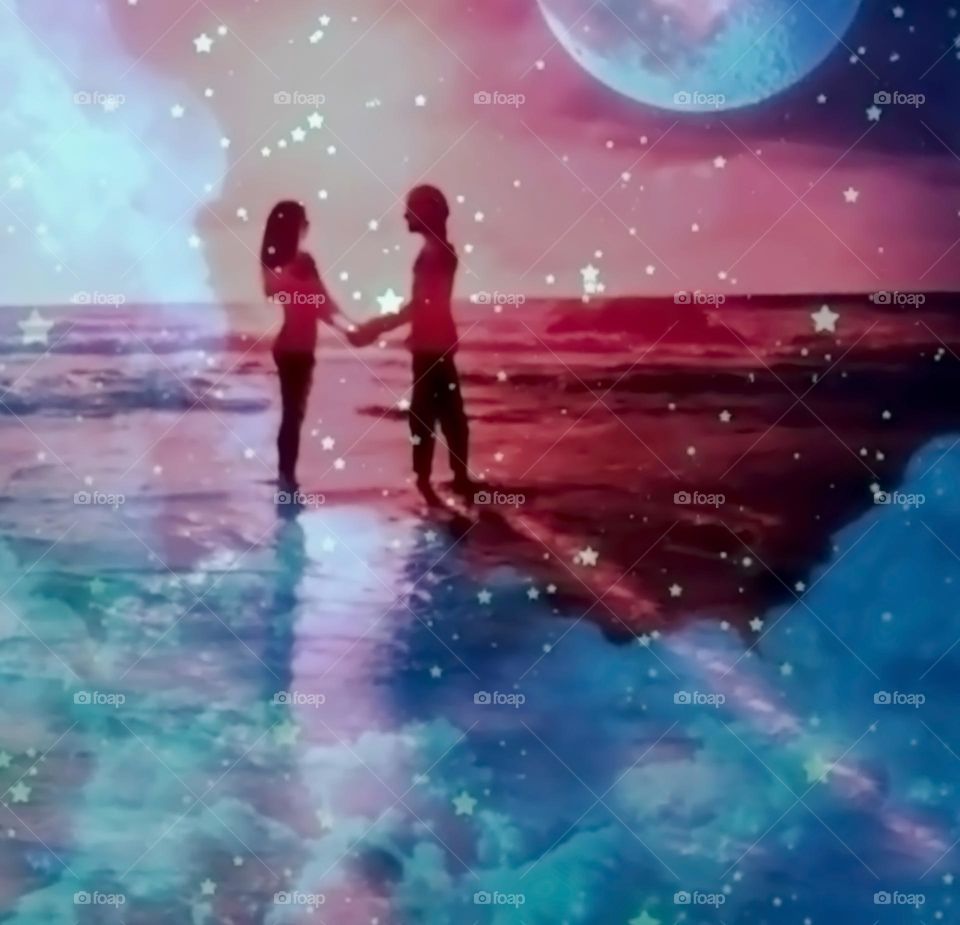 Meeting in the starry sky