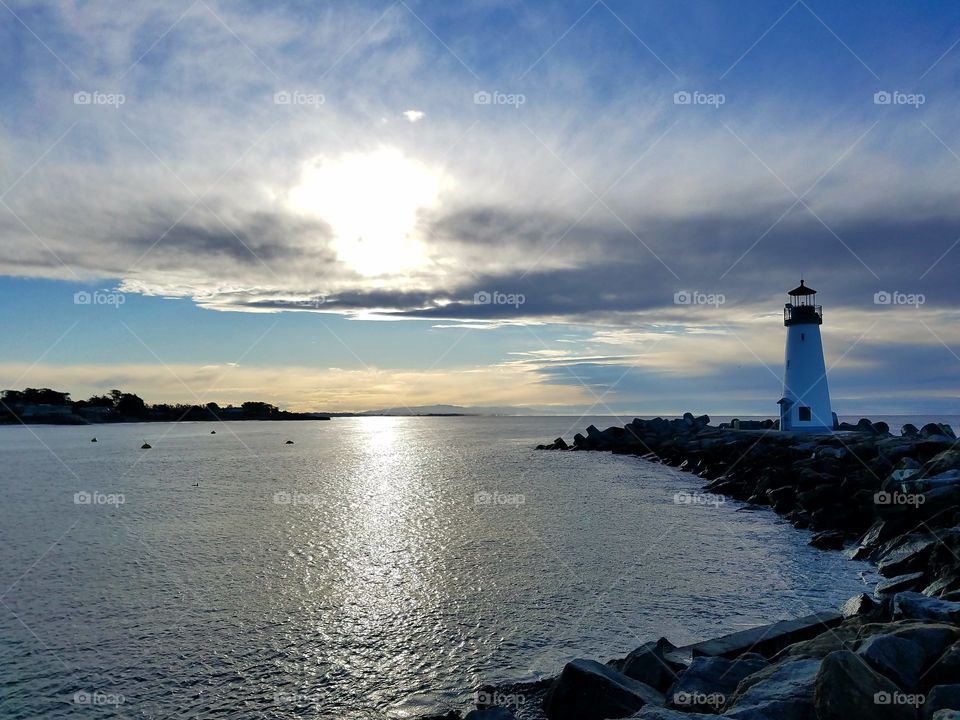 Sunrise at Walton lighthouse in Santa Cruz