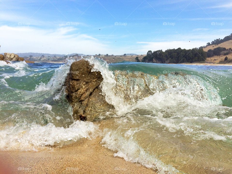 Breaking water. Monterey Bay Area. 