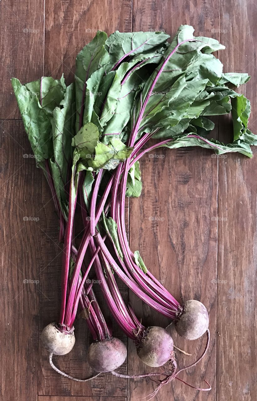 Small bunch of red beets