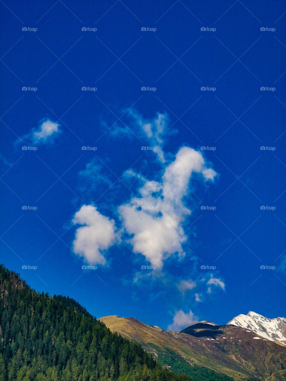 Mountain peaks of himalayan ranges