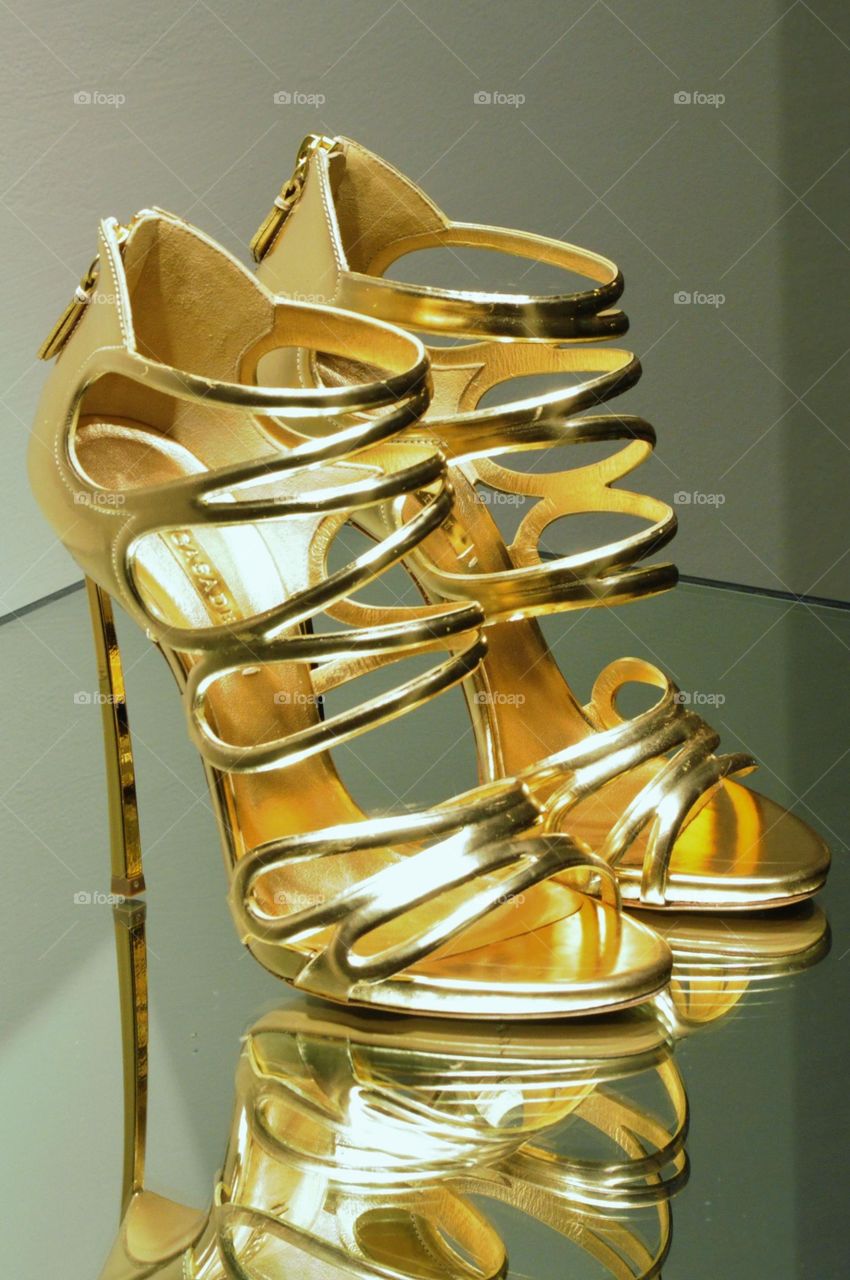 gold colour with heels
