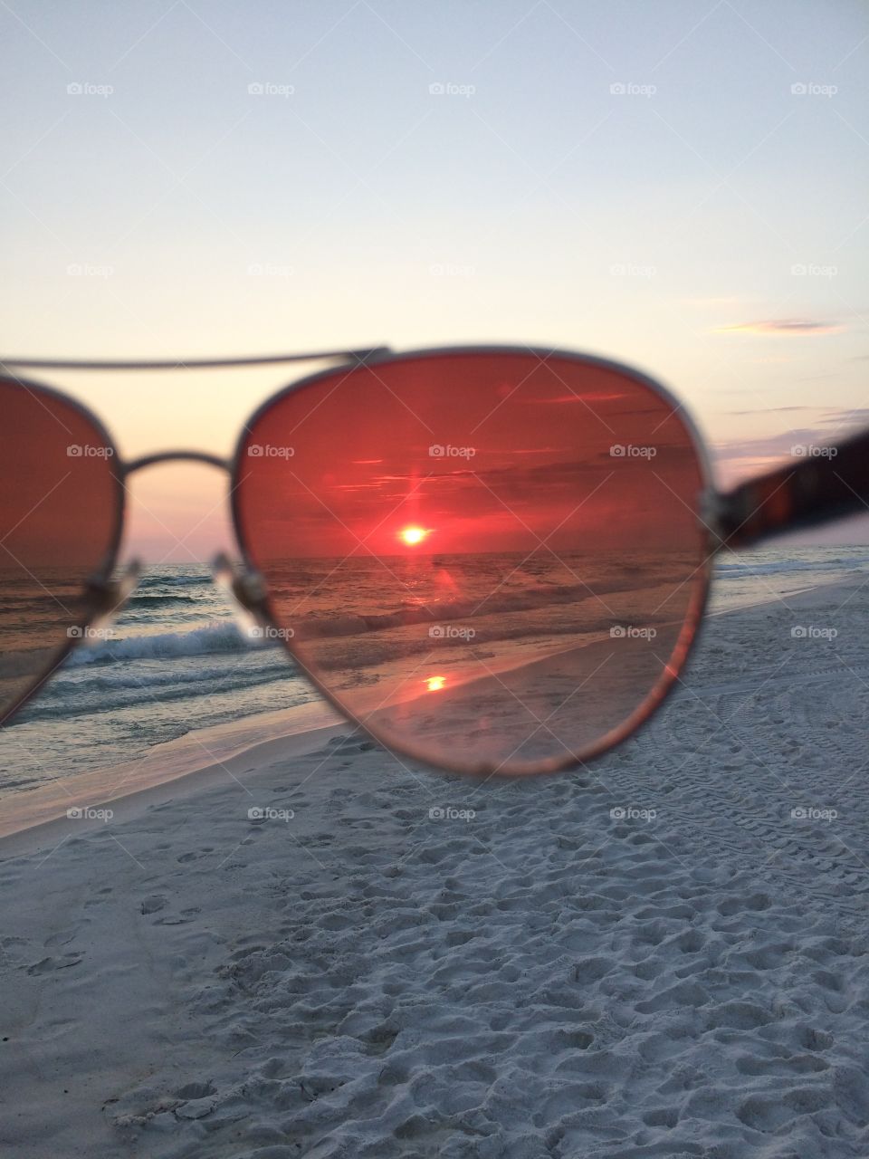 Sunset through sunglasses 