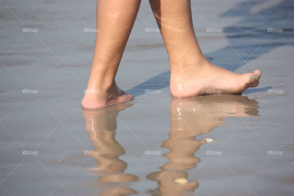 Feet Reflection at the beach