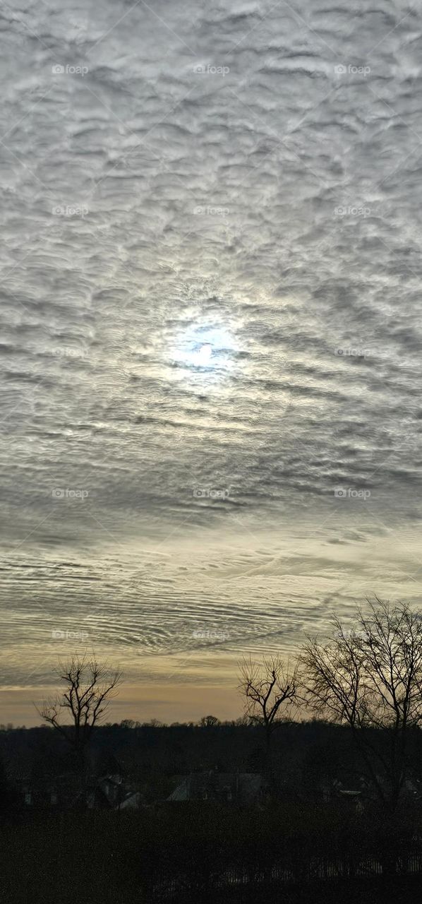 sunset in Auvers sur Oise