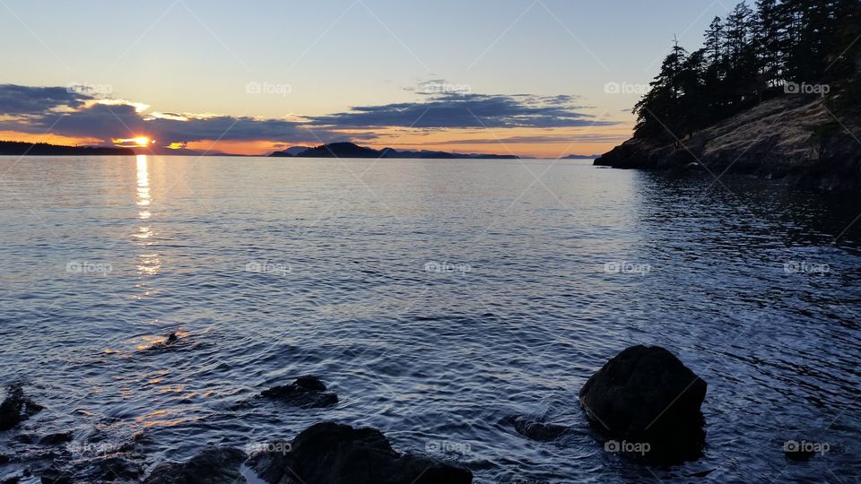 Sunset from Jones Island in the San Juan Islands