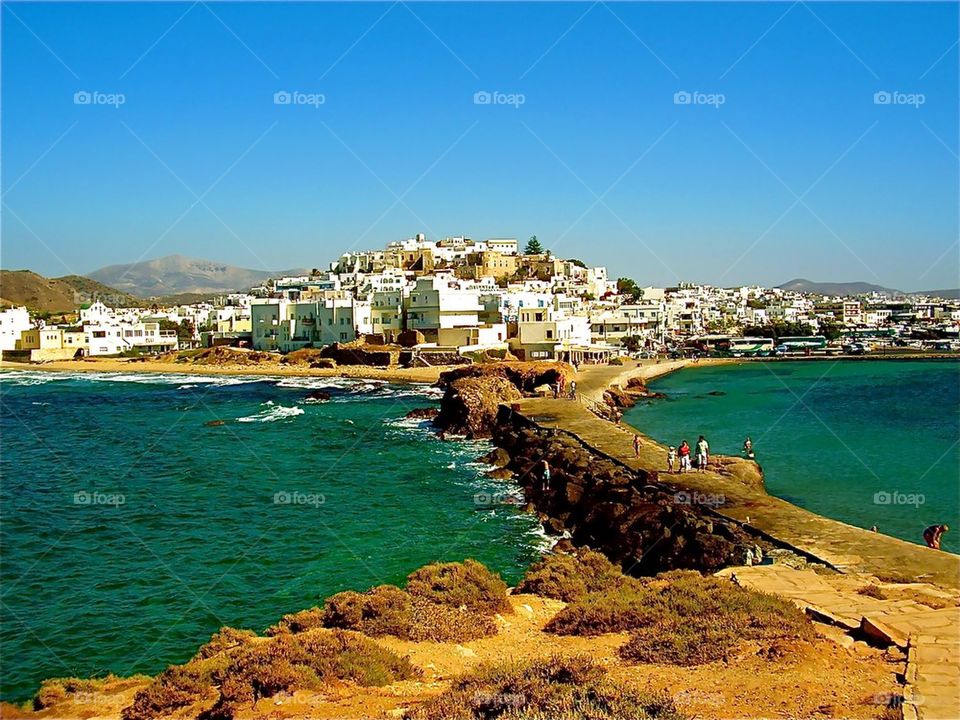 Naxos town in Greece