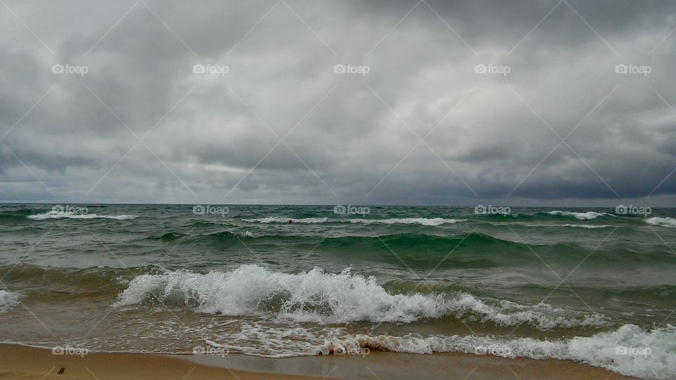 Lake Michigan waves