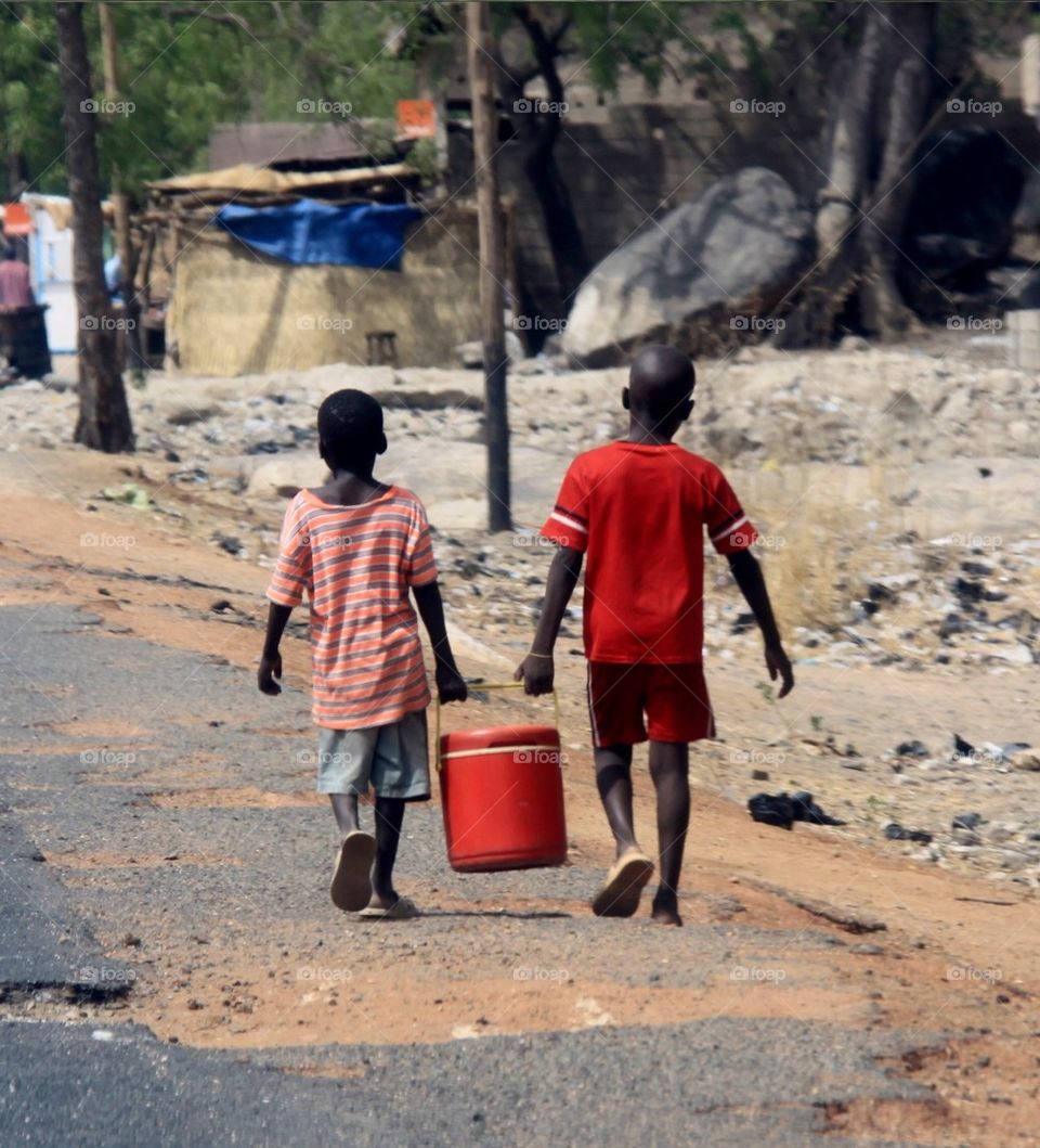 Fetching water