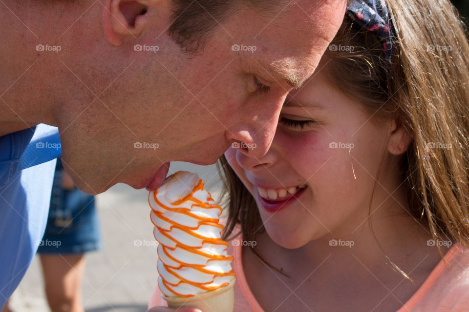 Sharing ice cream
