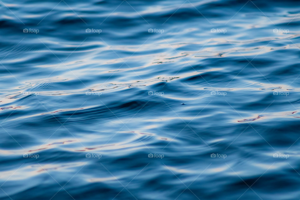 Waves on water brought by winds