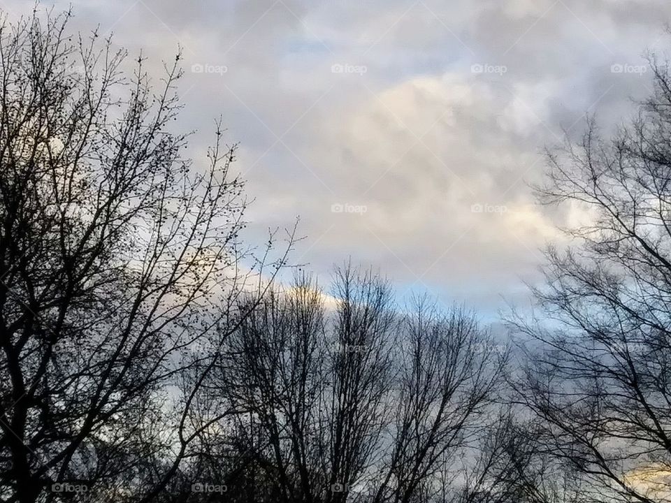 streak of blue at day's end