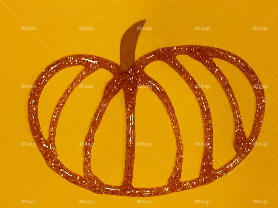 Orange glitter pumpkin