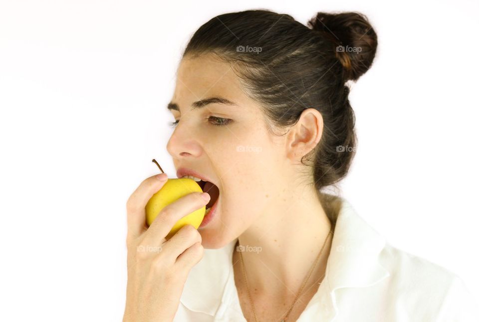 Girl having a banana