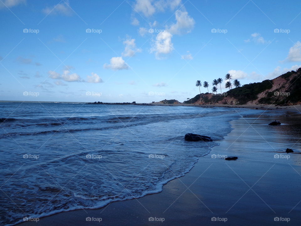 the beautiful view beach of Paraíba Brasil. Tabatinga. fabulous. perfect blue