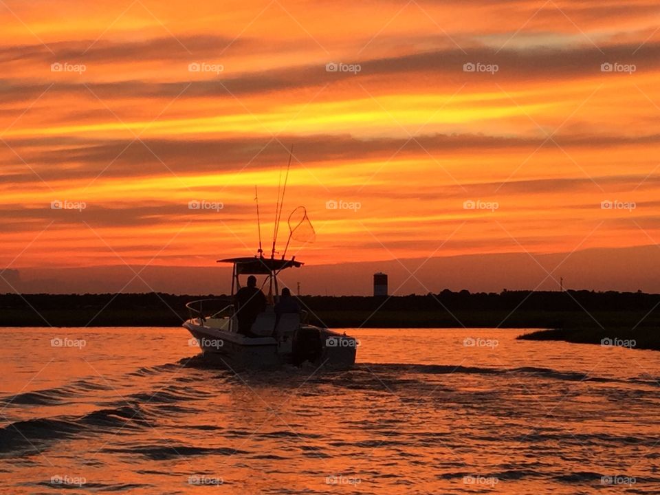 Sunset cruise on the bay